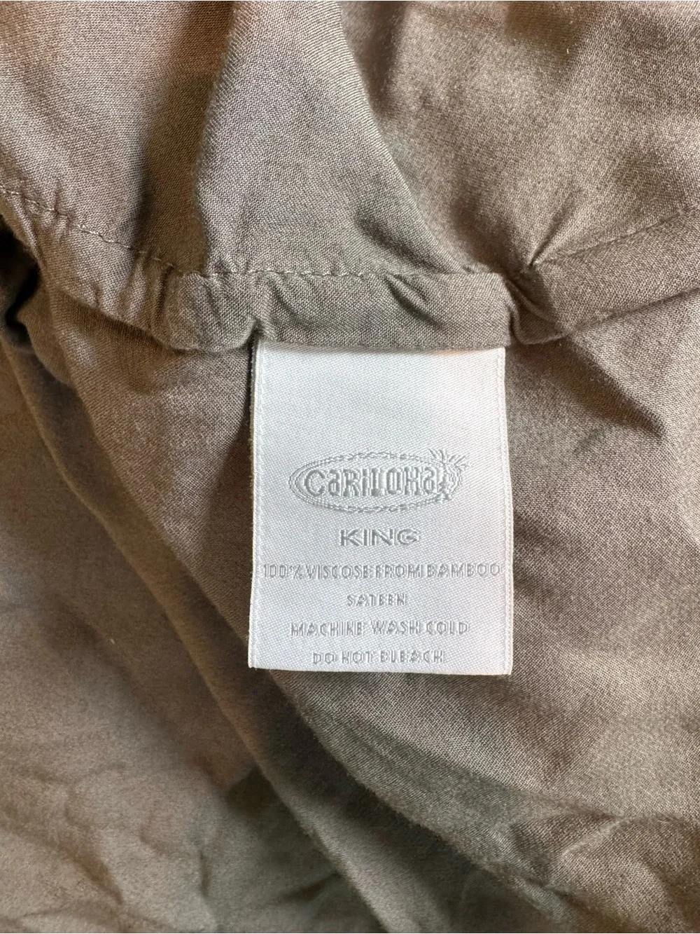 Cariloha King Bamboo Sateen Sheet Set Onyx Gray King 100% Viscose from Bamboo